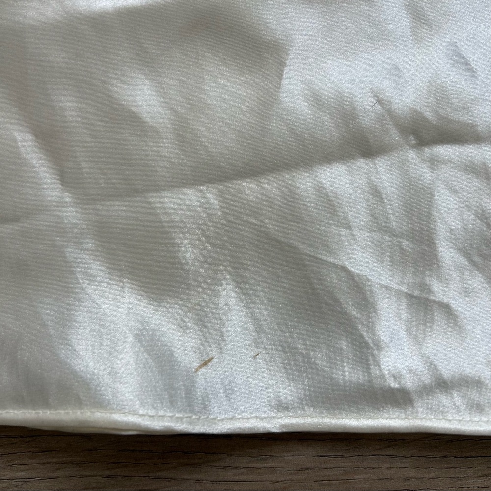 80s White Silky Lace Trim Camisole - Picture 4 of 9